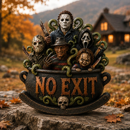 Horror Decoration Wooden Block Sign