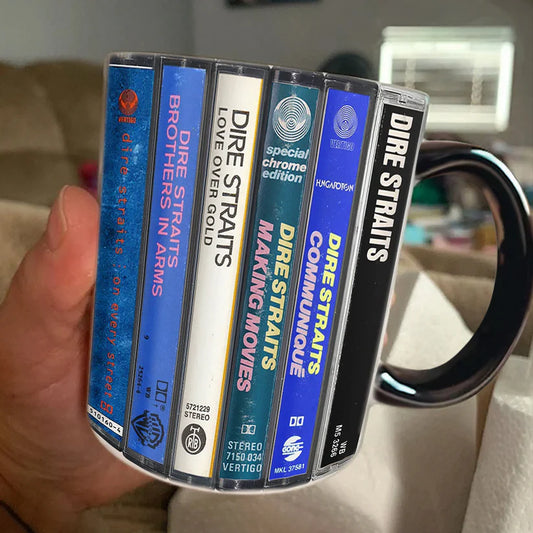 Dire Straits Albums Cassette Retro Collection Accent Mug