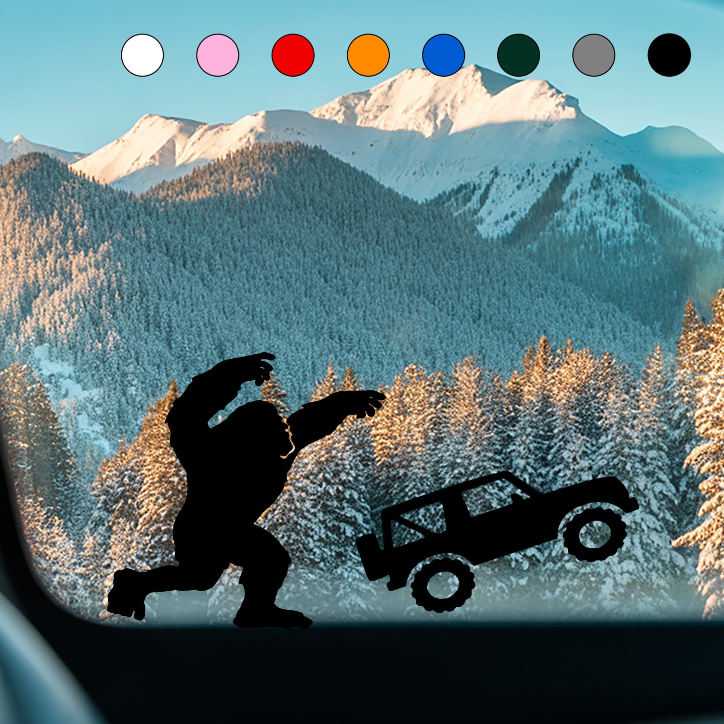 Set 2 Bigfoot Sticker, Bigfoot Toss – Off-Road Vinyl Sticker