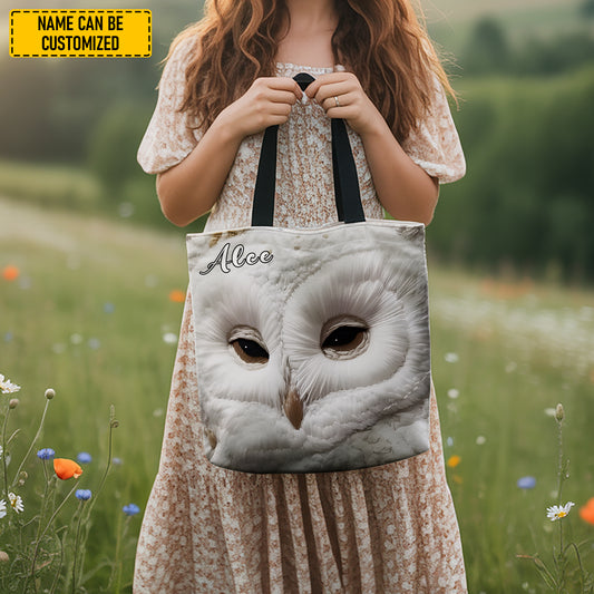 Love Owl - Personalized Owl Tote Bag