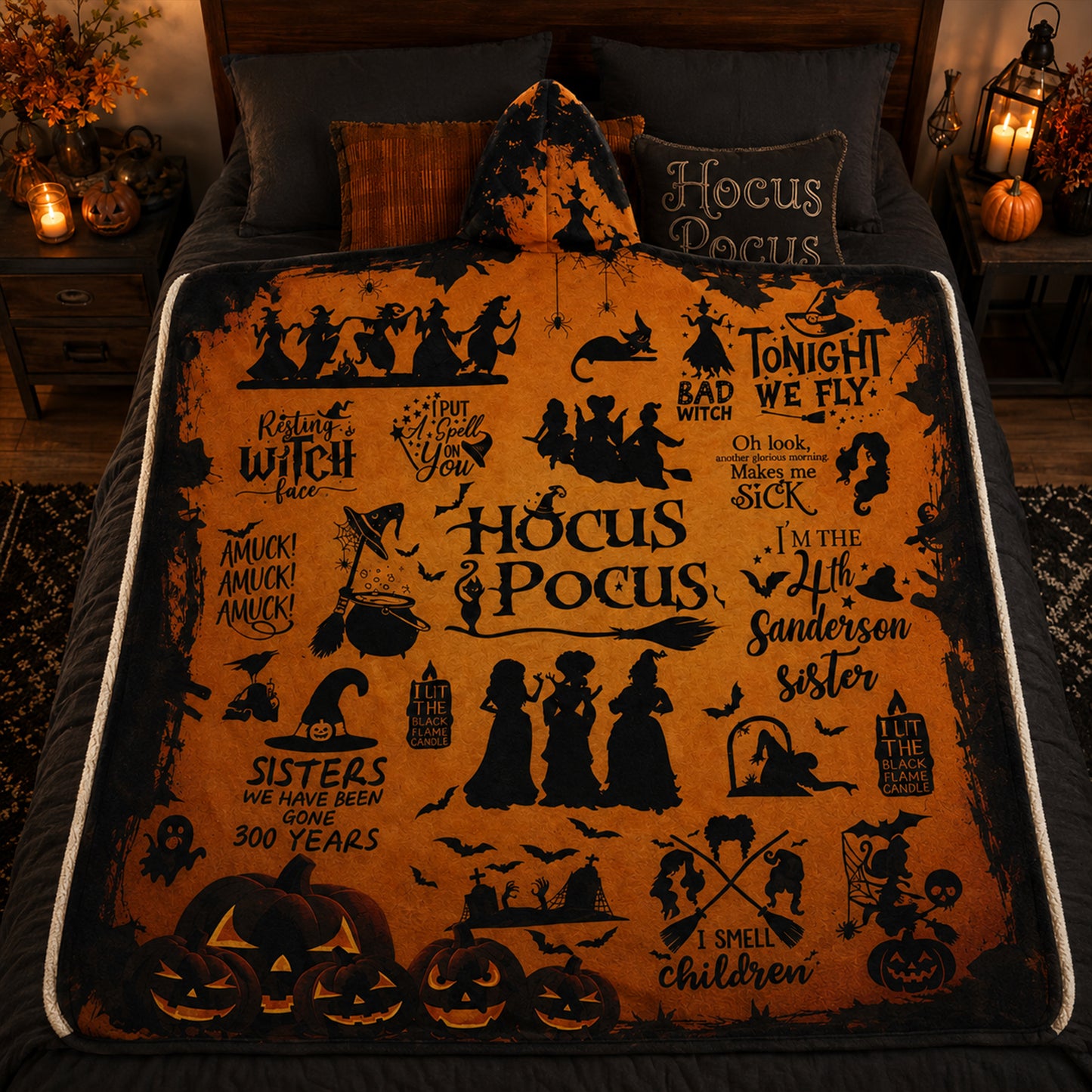 Hocus Pocus Hooded Blanket