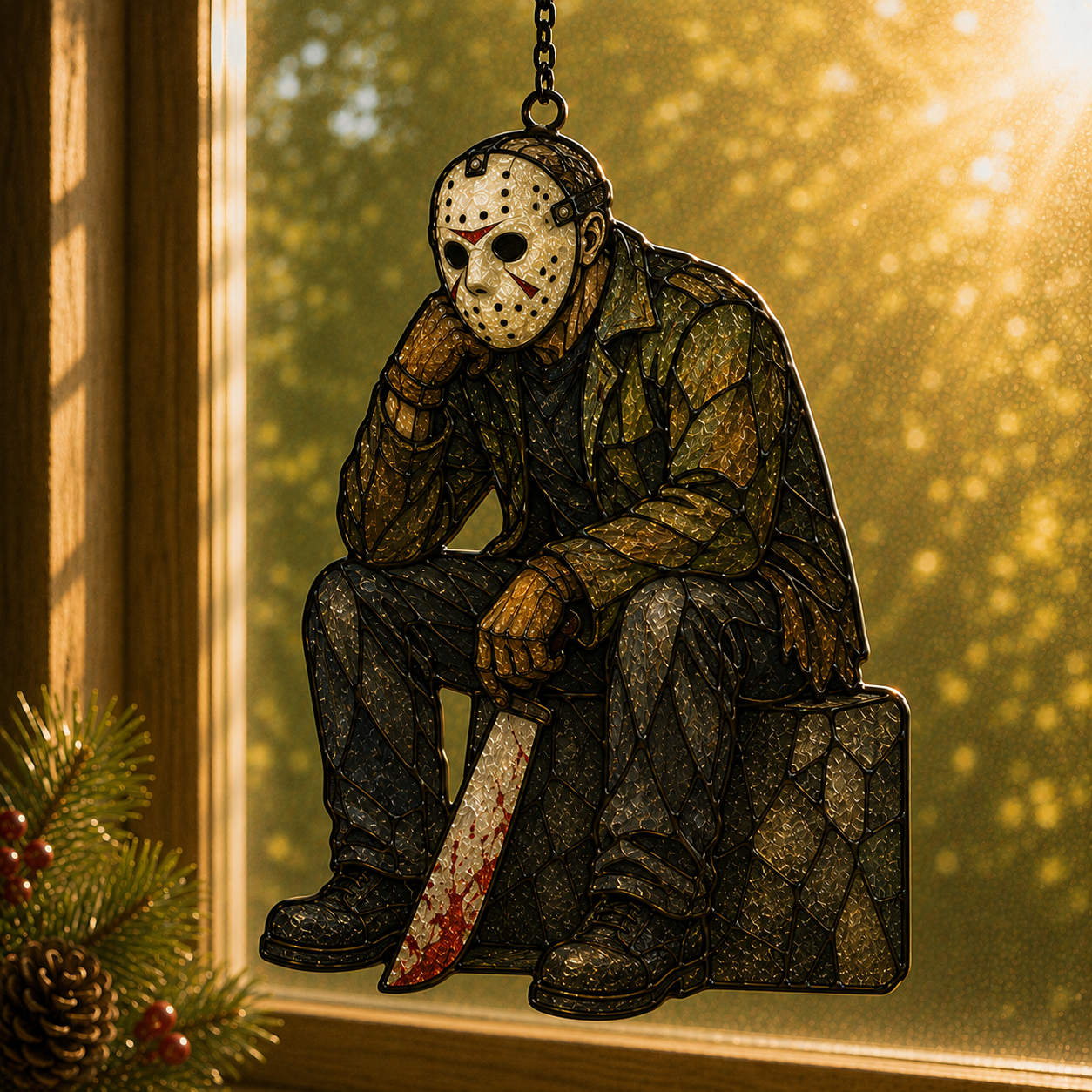 Halloween Horror Acrylic Window Hanging Decor