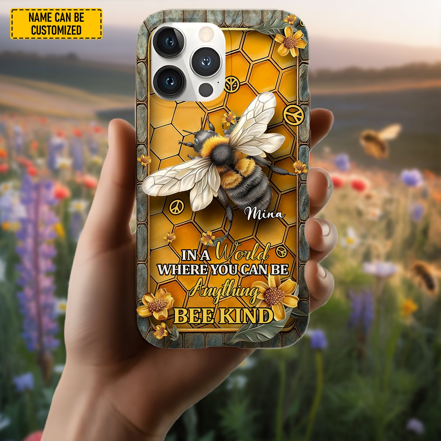 Bee Kind - Personalized Bee Phone Case