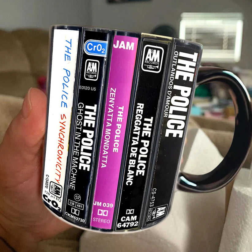 The Police Albums Cassette Retro Collection Accent Mug