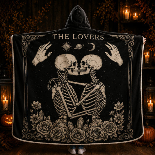 Couple Skeleton Hooded Blanket