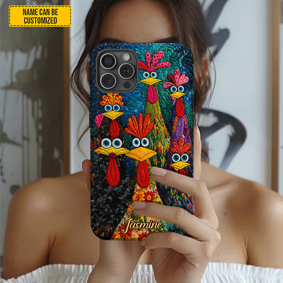 Personalized Funny Colorful Chicken Phone Case