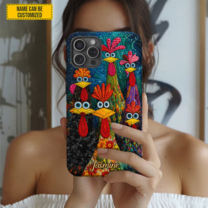 Personalized Funny Colorful Chicken Phone Case