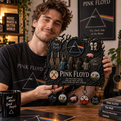 Pink Floyd Iconic Albums Wall Key Holder – Collectible Wall Key Holder Decor