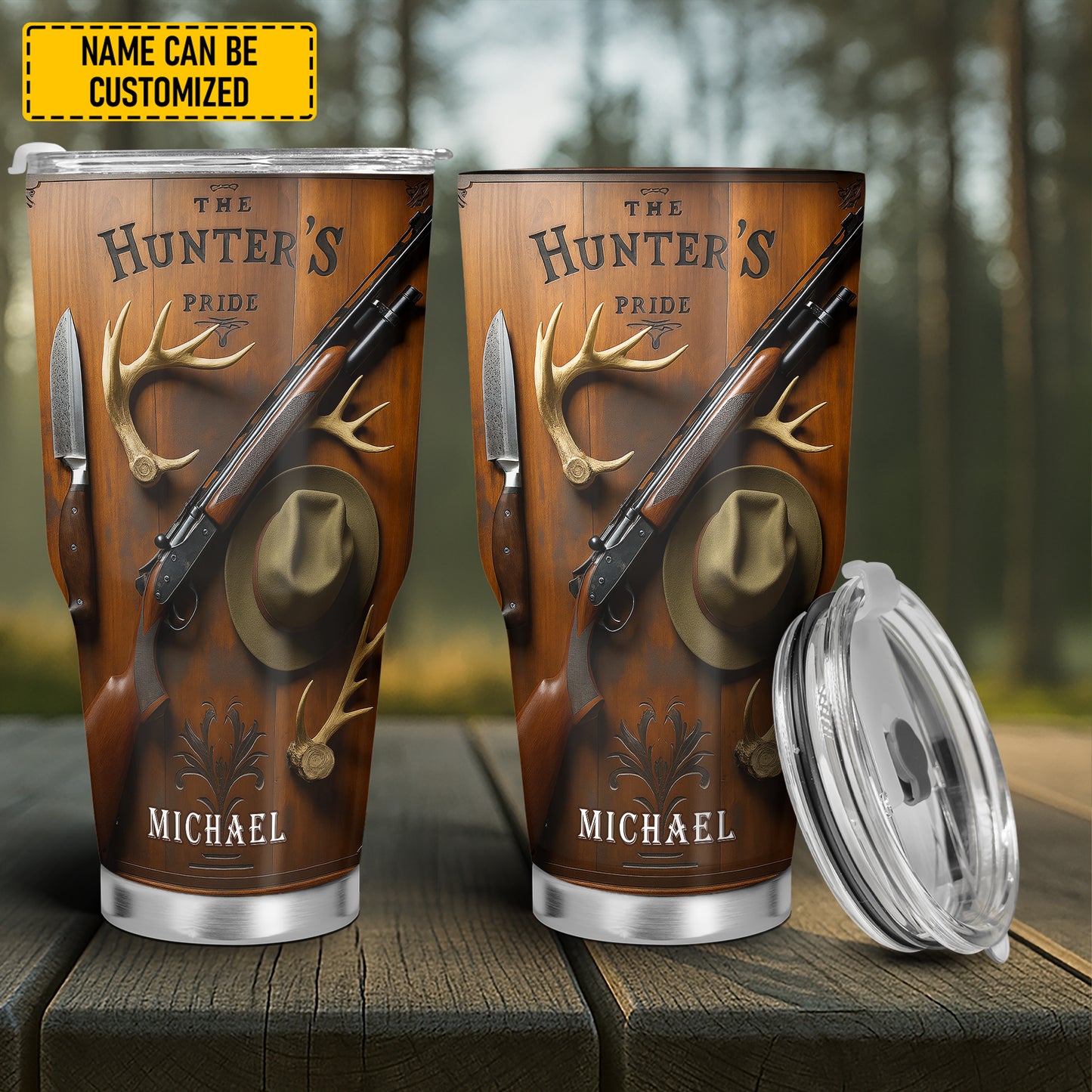 Personalized Deer Hunter Tumbler