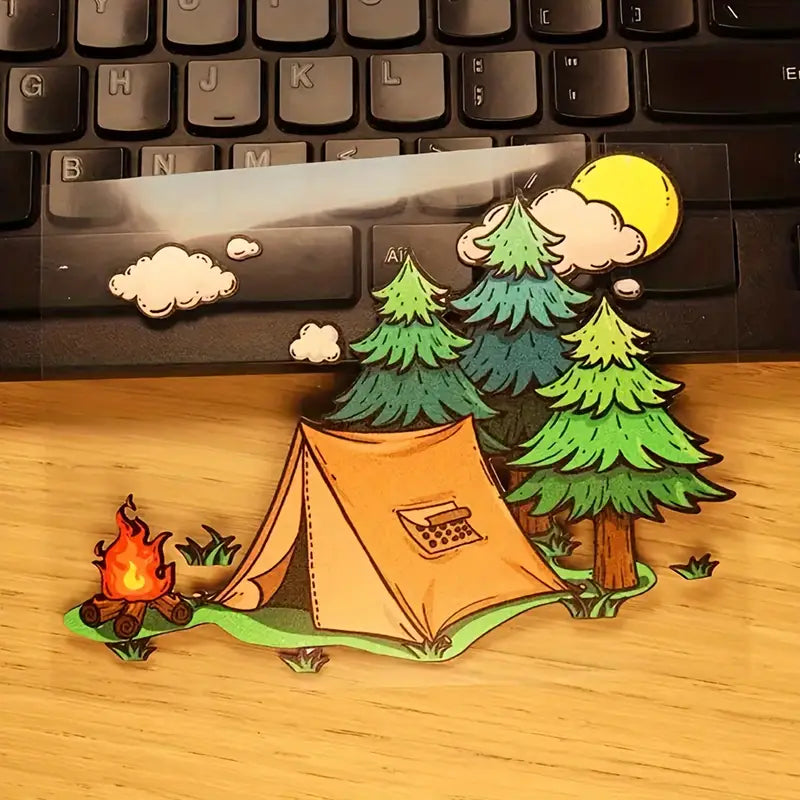 Camping Adventure Vinyl Sticker