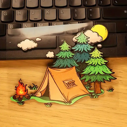 Camping Adventure Vinyl Sticker