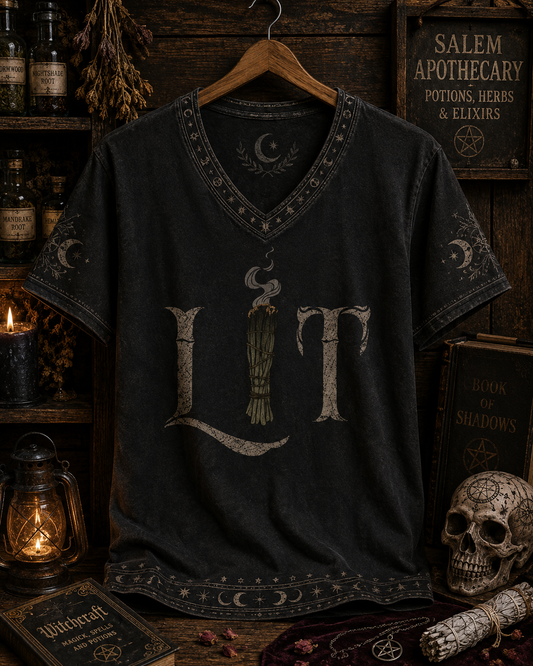 Lit Shirt Funny Halloween Shirts Pagan Witch  – Witchy Gothic Shirt