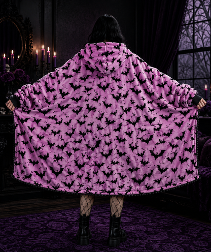 Pink Bat Blanket Hoodie – The Perfect Gift for Spooky Souls 🦇🩷🎁