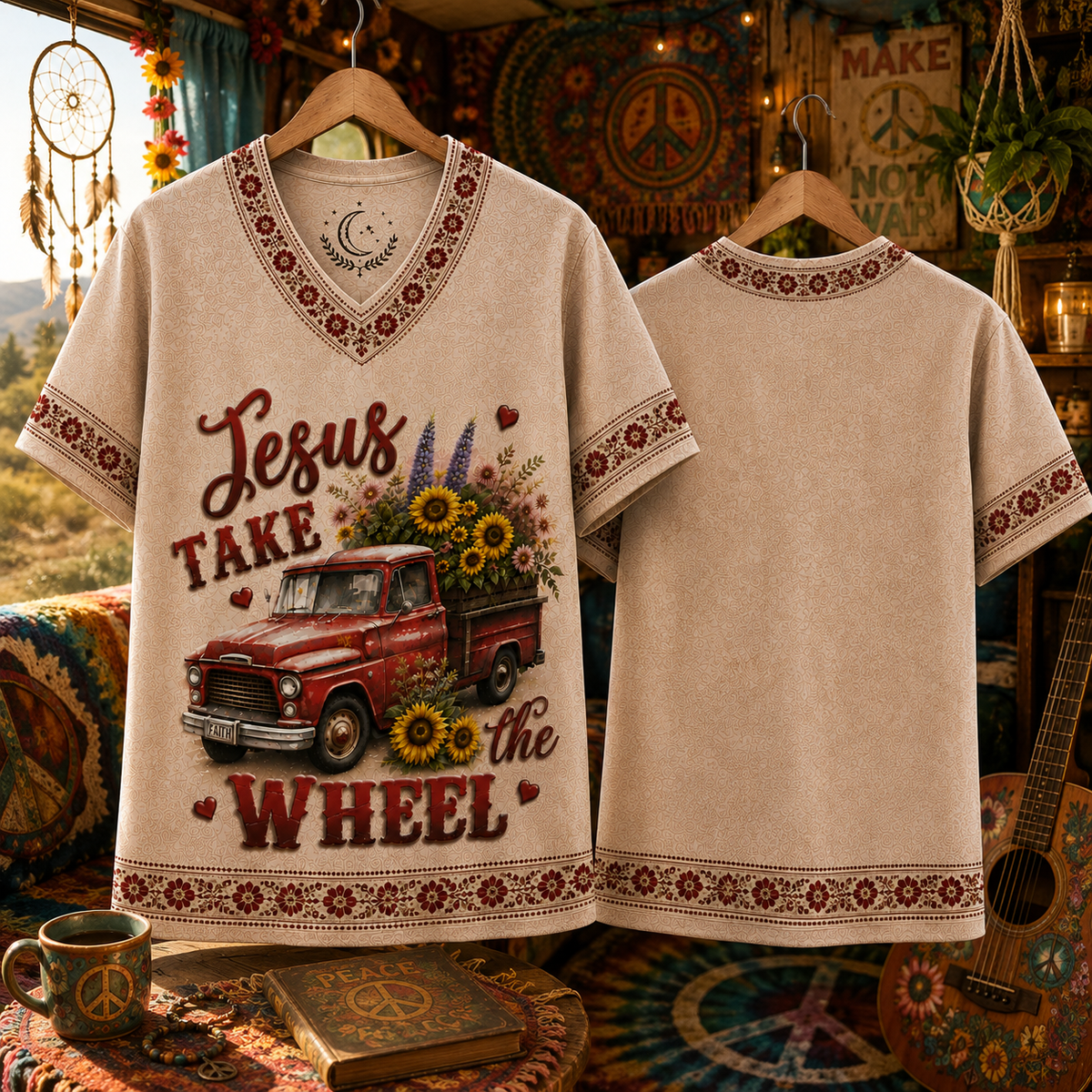 Jesus Take The Wheel All Over Print Shirt
