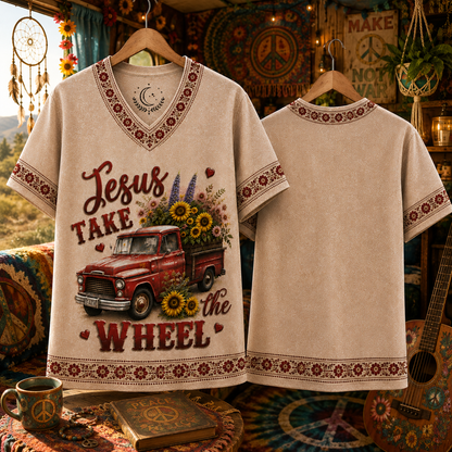 Jesus Take The Wheel All Over Print Shirt