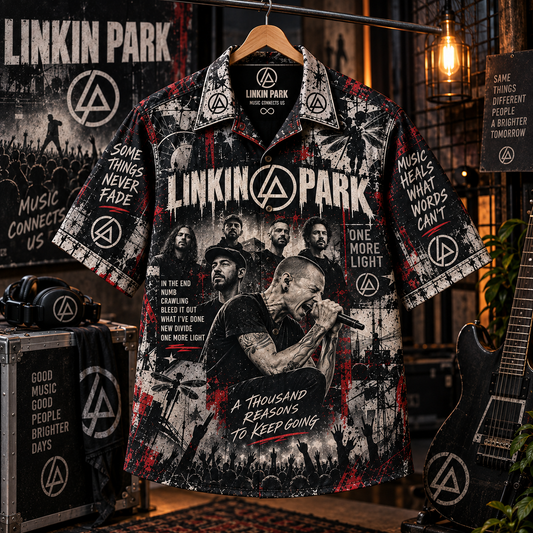 Linkin Park Hawaiian Shirt – Alternative Rock & Nu Metal Music Inspired Gift for Fans