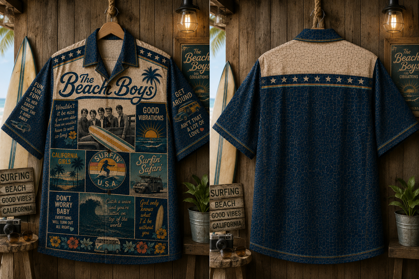 The Beach Boys Hawaiian Shirt - Vintage Music Fan Gift