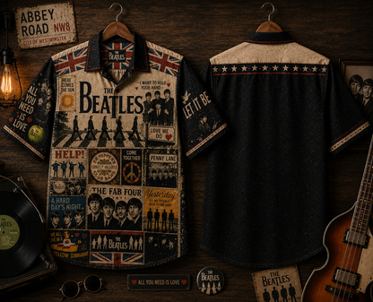 The Beatles Hawaiian Shirt - Vintage Music Fan Gift