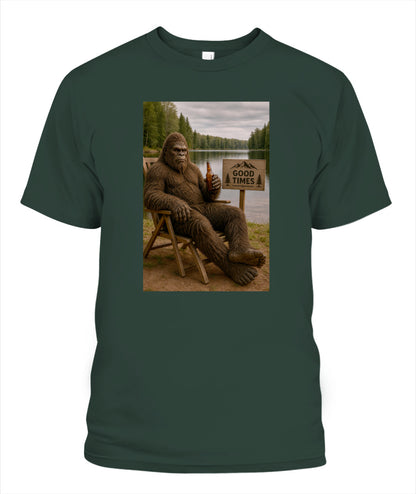 Good Times in the Wild – Bigfoot Camping Shirt
