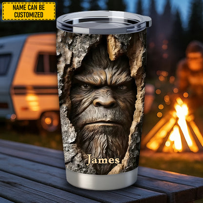 Personalized Peek-a-Boo Bigfoot Tumbler
