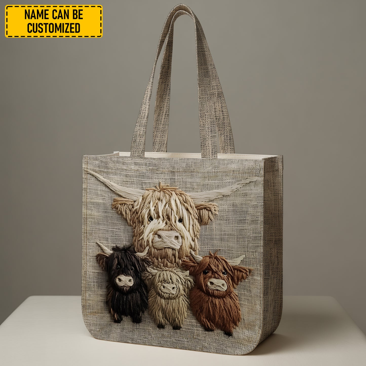 Rustic Charm – Highland Cow Tote Bag