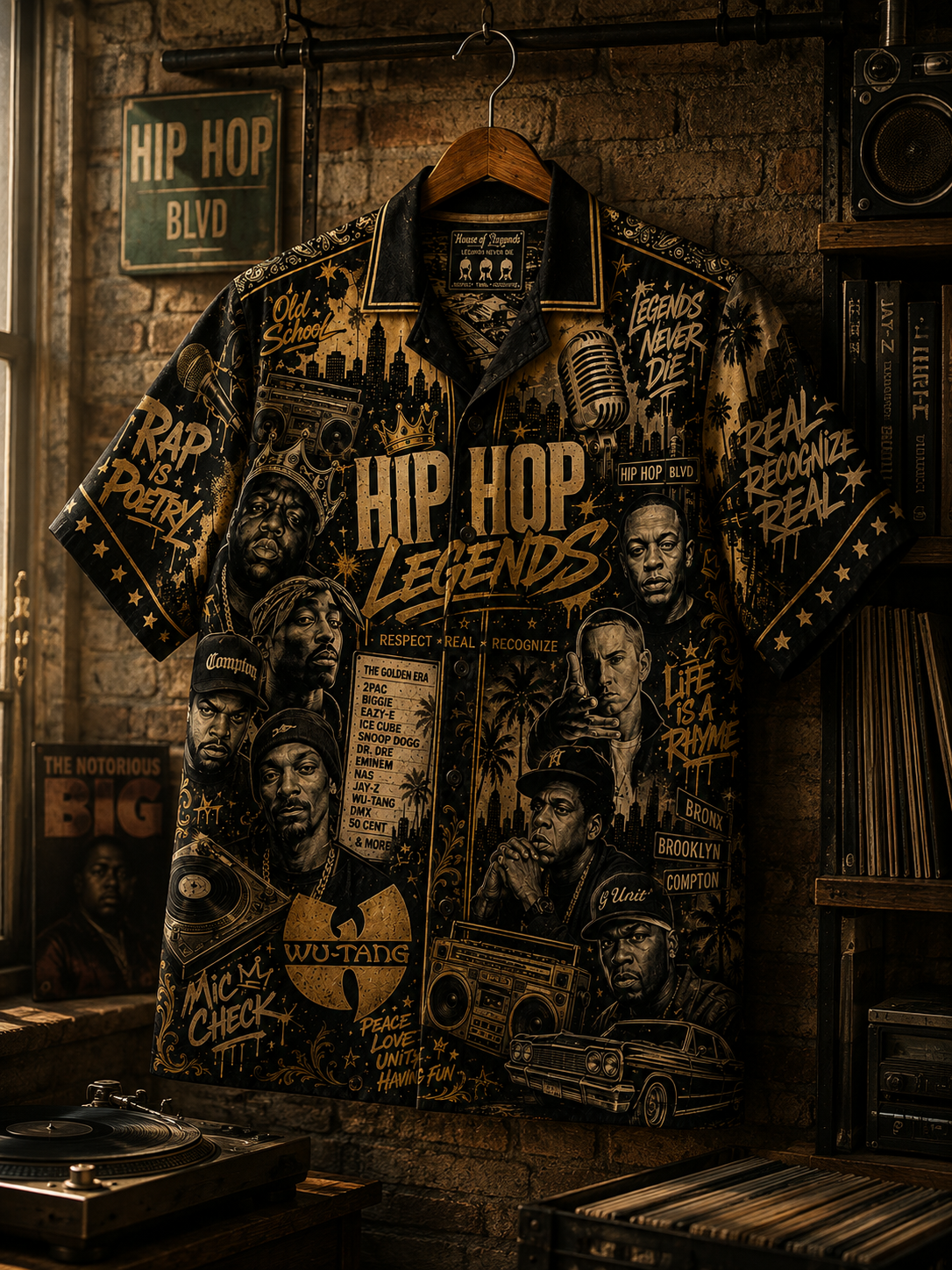 Hiphop Legend Hawaiian Shirt - Vintage Music Fan Gift