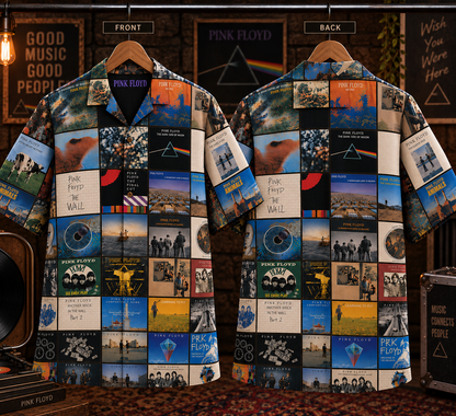Pink Floyd Album Collection Hawaiian Shirt - Vintage Rock Music Fan Gift
