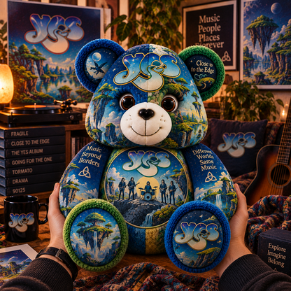 Yes Bear Custom Shaped Pillow – Progressive Rock Music Fan Gift