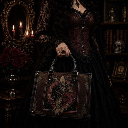 Gothic Bat Leather Handbag – The Perfect Gift for Dark Souls