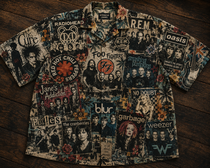 Alternative Rock Hawaiian Shirt - Vintage Rock Music Fan Gift