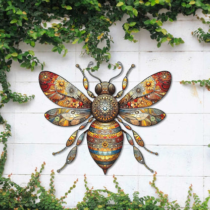 Beautiful Bee And Sunflower Metal Sign - Perfect Gift For Home