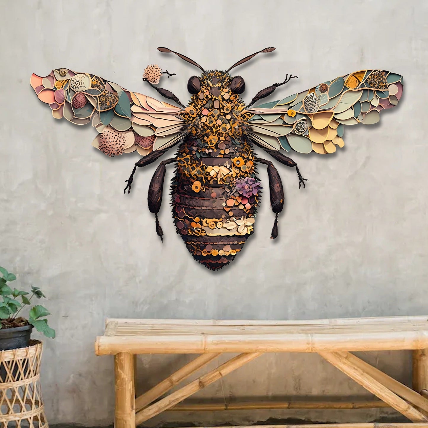 Beautiful Bee Metal Sign - Perfect Gift For Home
