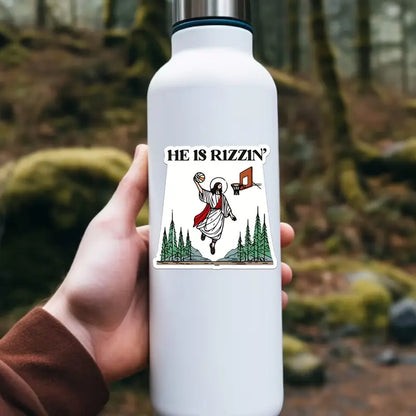 He Is Rizzin' - Jesus Sticker