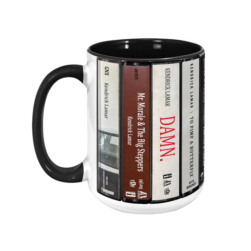 Kendrick Lamar Albums Cassette Collection Retro Accent Mug