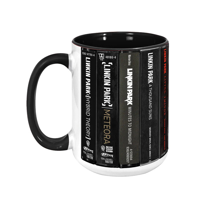 Linkin Park Albums Cassette Collection Retro Accent Mug