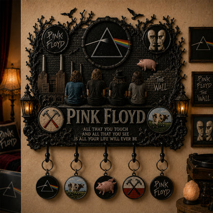 Pink Floyd Iconic Albums Wall Key Holder – Collectible Wall Key Holder Decor