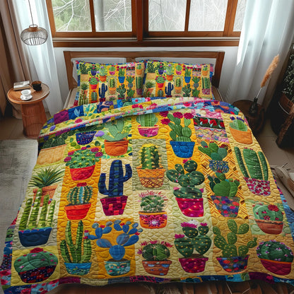 Cactus Quilted Bedding Set