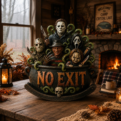 Horror Decoration Wooden Block Sign
