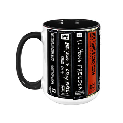 Neil Young Albums Cassette Retro Collection Accent Mug