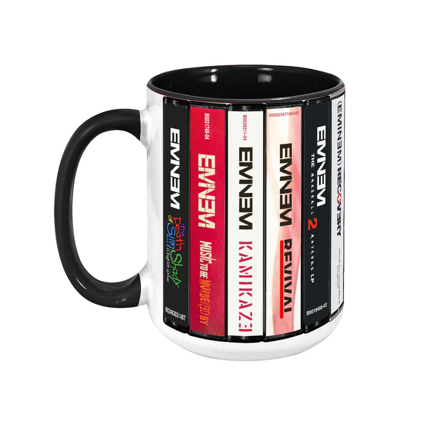 Eminem Albums Cassette Collection Retro Accent Mug
