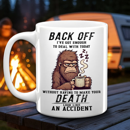 Grumpy Bigfoot Coffee White Mug