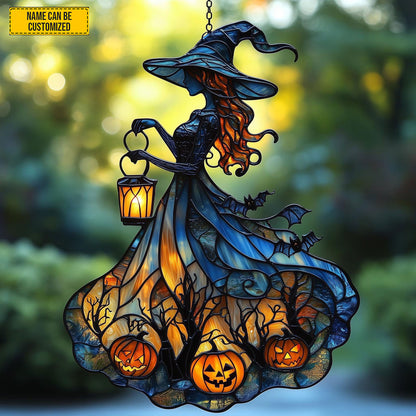 Halloween Witch Acrylic Window Hanging, Acrylic Window Hanging
