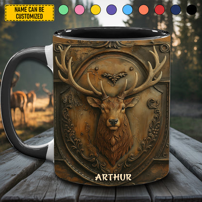 Deer hunting accent mug - Personalized Accent Mug