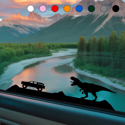 Jurassic Car Chase Sticker
