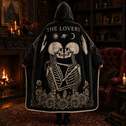 Couple Skeleton Hooded Blanket