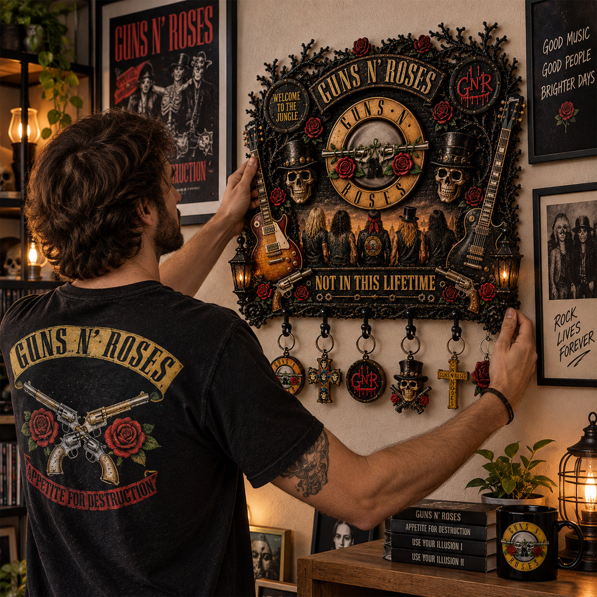 Guns N’ Roses Wall Key Holder – Collectible Wall Key Holder Decor