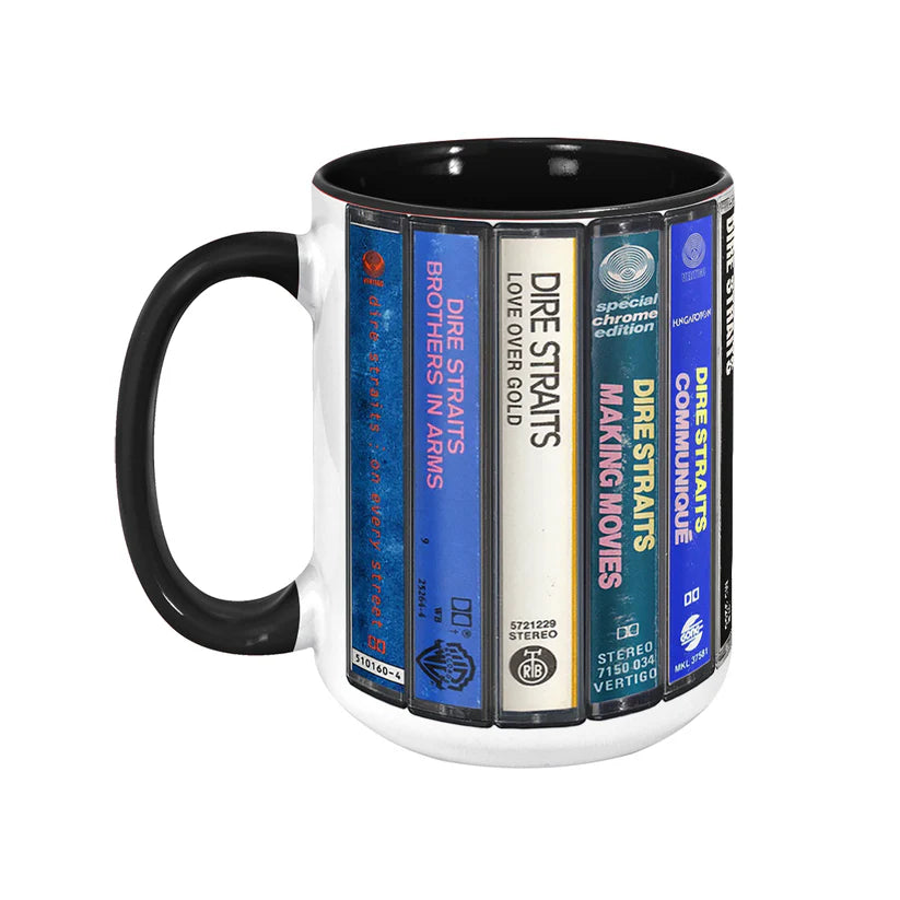Dire Straits Albums Cassette Retro Collection Accent Mug