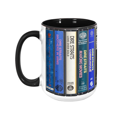 Dire Straits Albums Cassette Retro Collection Accent Mug