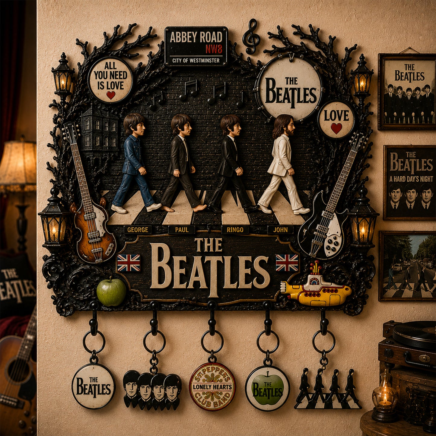 The Beatles Abbey Road Legends – Collectible Wall Key Holder Decor