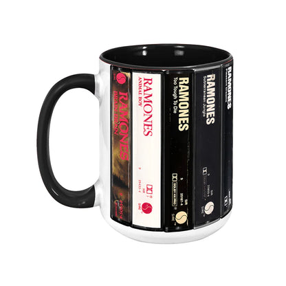 Ramones Albums Cassette Collection Retro Accent Mug